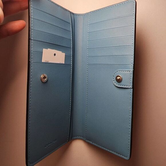 NWT Coach CC927 Creatures Happy Dog Slim Black Multi Wallet - Picture 4 of 4